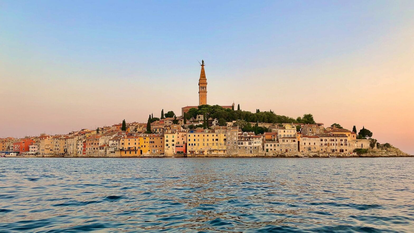 Panoramic view of Rovinj from the sea